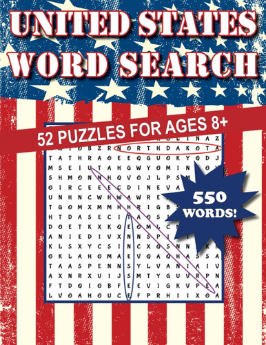 United States Word Search: 52 Puzzles for Ages 8+