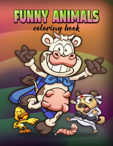 Funny animals coloring book, perfect for children and adults. To color together as a family, or to give as a gift, get it now and have a lot of fun coloring.