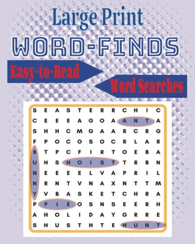 Large Print Word-Finds Puzzle Book! Easy to Read Word Searches