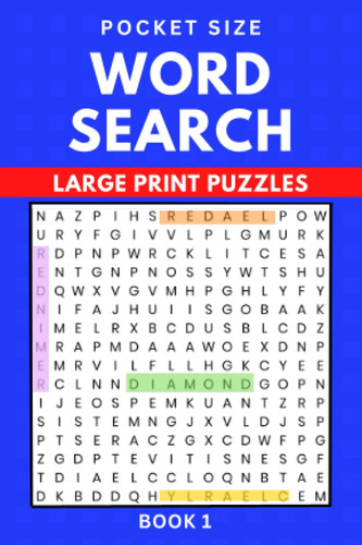 Pocket Size Word Search Book: Large Print Puzzles Book 1