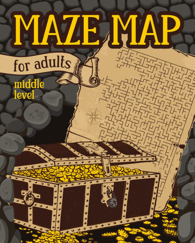 Maze Puzzle Books for Adults & Teens: 100 Mazes | Middle level | Large print