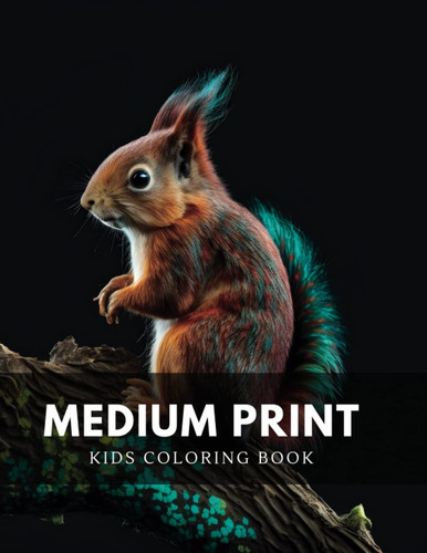 Medium Print Kids Coloring Book: Stress Relieving Fun Owl Designs
