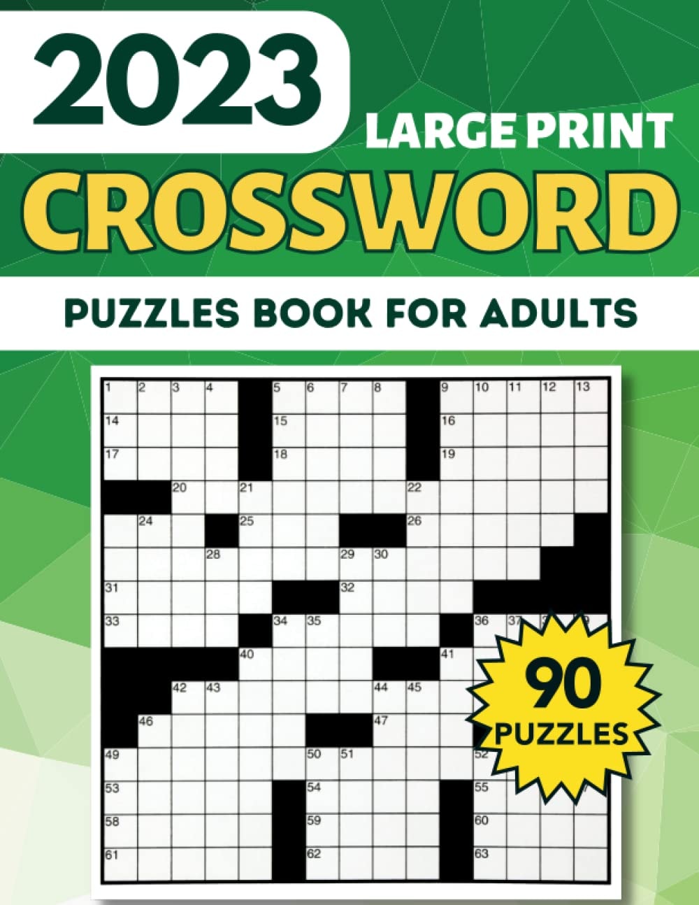 2023 Large Print Crossword Puzzles Book For Adults