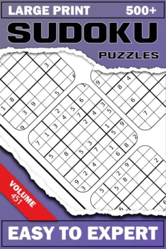 Sudoku Puzzles for Adults - Train Your Brain - Volume 451: Two Grids per Page | 500+ Large Print | Small Book 6 x 9 Inches (Challenging Sudoku Puzzles Collection)