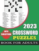 2023 Crossword Puzzles Book For Adults With Solution