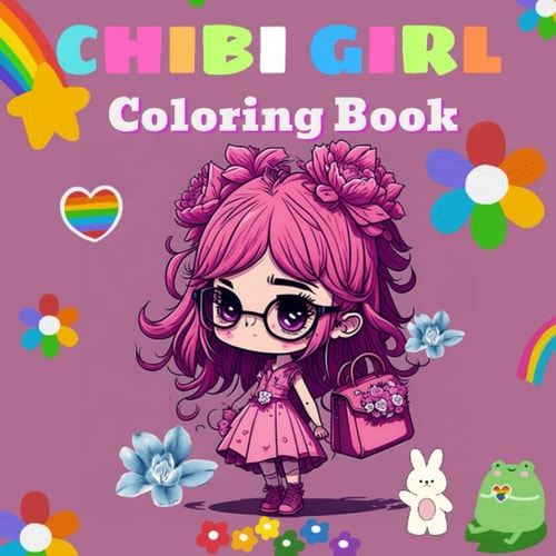 Chibi girls coloring book cute anime for girl: Coloring book for kids and adults with lovely characters: Chibi Girls Coloring Book