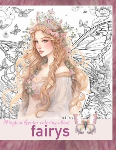 Magical Senior Coloring about Fairys: Relaxing coloring books for seniors