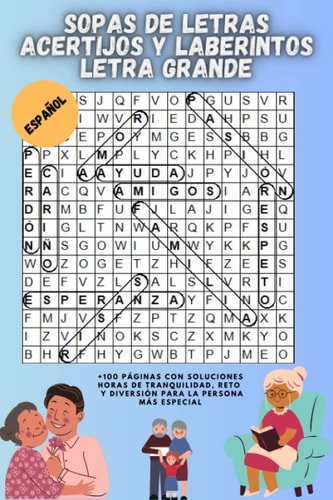 Sopas de letras, Acertijos y laberintos. Letra grande: Un reto para la mente. El regalo perfecto para esa persona especial (Spanish Edition)