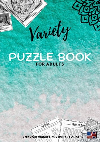 Variety puzzle book for adults