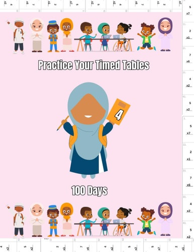 Practice Your Timed Tables for 100 Days Book: #18- 8.5 x11 inches, 118 pages, Glossy