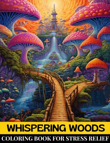 Whispering Woods: A Delightful Mushroom Coloring Book for Relaxation, Mindfulness, and Stress Relief.