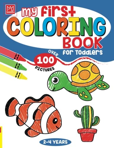 Coloring Book for Toddlers 2-4 years: Cute Animals and Simple Pictures To Learn and Color