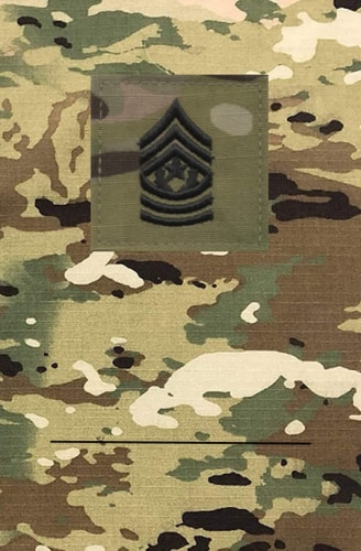 Army OCP Notebook: Operational Camouflage Pattern with CSM Rank
