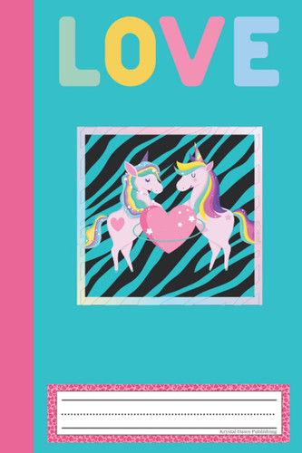 Primary Composition Book: Cute Unicorn Animal Print Notebook