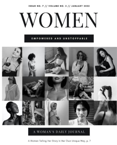 Women Journal: Black And White Magazine Cover Inspired Writing Journal Notebook For Note Taking, Planning, And Journaling 7.5" x 9.25"
