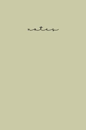 Notes: A5 Journal Notebooks Classic College Ruled Notebooks Paperback Lined Journals for Office Business School Home, 6 x 9 inch, 120 Pages, Leaf Green, Black Lettering
