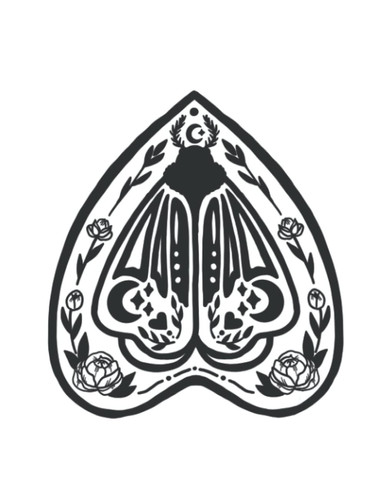 Tidy Tarot: Daily Tarot Journal: White Moth Cover With one and 3-card spread pages, daily mantras, and bullet journal.