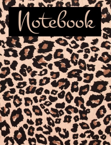 Notebook:: Leopard Print Composition Journal - Wide Ruled 110 Pages - 8.5 x 11 Trim Size