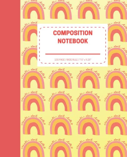 Composition Notebook: Create Don't Hate