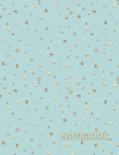 Notebook: 3D Golden Glittering Texture - Large 8.5 × 11 - College Ruled 110 Pages