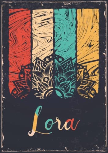 Lora: Taccuino A5 | Nome personalizzato Lora | Regalo di compleanno per moglie, mamma, sorella, figlia ... | Design: mandala | 120 pagine a righe, piccolo formato A5 (14.8 x 21 cm) (Italian Edition)