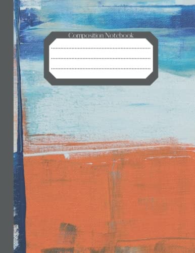 Composition Notebook: Paint theme composition notebook 100 pages