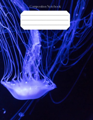 Composition Notebook: Jellyfish design, 100 pages.