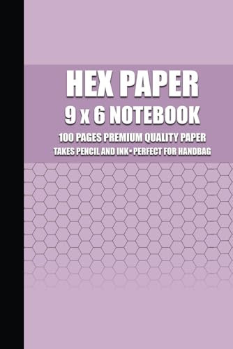 Hexagon Paper Notebook Pastel Colors: A 6" x 9" Hexagonal Paper Notebook with Fashionable Lavender Cover - Perfect for Chemical Structures / Battle ... Notebooks: Fashionable Colors - 6" x 9")