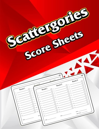 Scattergories Score Sheets: Score Pads for Scorekeeping | Scattergories Score Cards | Scattergories Score Pads with 8.5 x 11 inches Size