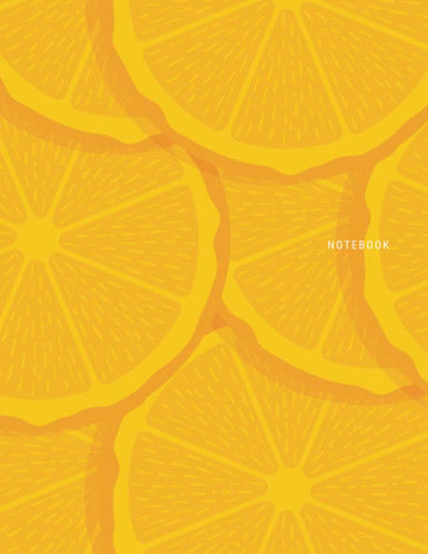 Notebook: Graph Paper Composition Book (8.5 x 11) Oranges on Cover, Grid Paper for Math and Science Students, School, Sketching, Drawing and Journaling