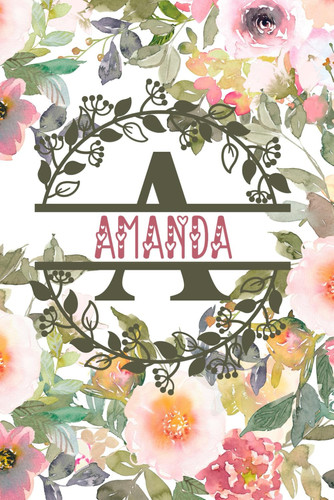 Amanda: Amanda's Personalized TO DO planner. Elegant Floral Design Cover. Lined Notebook, ToDo Notepad Planning Tool For Women. Optimize Your Week and Boost Your Productivity.