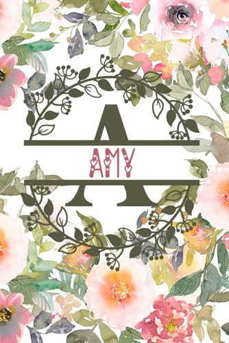 Amy: Amy's Personalized TO DO planner. Elegant Floral Design Cover. Lined Notebook, ToDo Notepad Planning Tool For Women. Optimize Your Week and Boost Your Productivity.