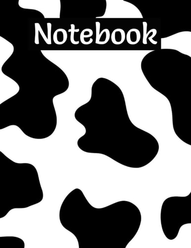 Notebook: Cow Print Composition Journal - Wide Ruled 110 Pages - 8.5 x 11 Trim Size
