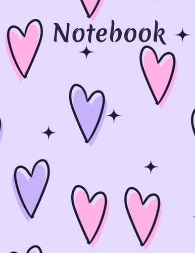 Notebook - Valentines Day Gift: Hearts Composition Journal - Wide Ruled 110 Pages - 8.5 x 11 Trim Size