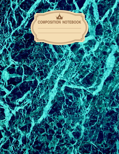 Marble Composition Notebook: Blank Wide Lined Workbook, Marble Composition Notebook College Ruled Paper
