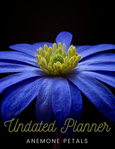 Anemone Petals Undated Planner: The Anemone Petals with 2 years plans and 24 months with Flexible Glossy Cover