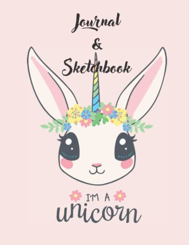 Unicrorn journal & sketchbook : Large Blank Sketchbook For Girls, 120 Pages, 8.5" x 11", For Drawing, Sketching & Crayon Coloring (Kids Drawing ... 120 pages glossy cover journal&sketchbook