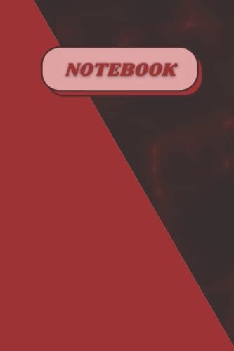 Notebook: Red & Black Marble Design Notebook Blank Lined Journal