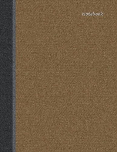 Leather Look - Large Composition Notebook: Paperback Notebook - College Ruled 120 Pages - 8.5" x 11" Golden Brown with Grey Vol 2