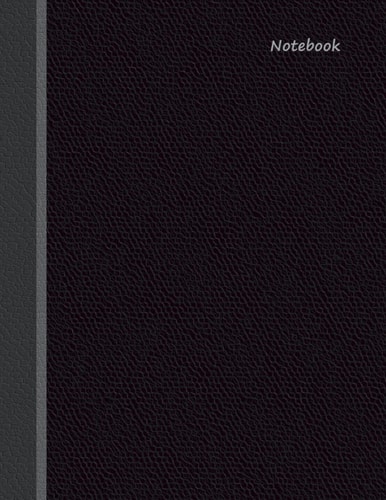 Leather Look - Large Composition Notebook: Paperback Notebook - College Ruled 120 Pages - 8.5" x 11" Black with Grey Vol 3