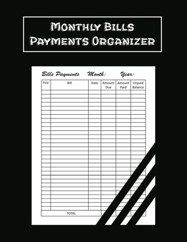 Monthly Bills Payments Organizer: Finance and bills Monthly Organizer for 9 Years, monthly bill payment organizer planner, bill payment organizer