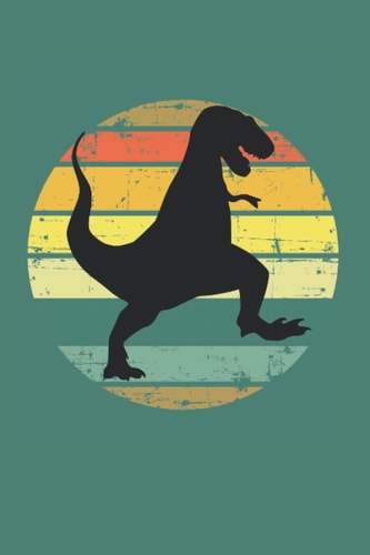Retro Dino: Large Dinosaur Lined Notebook / Journal For Teens, Kids and Girls Who Love History