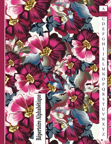 Répertoire Alphabétique: Carnet alphabétique avec des repères pour chaque lettre beautiful watercolor (French Edition)