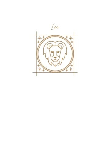 zodiac sign: leo notebook/jorunal white and gold (Italian Edition)