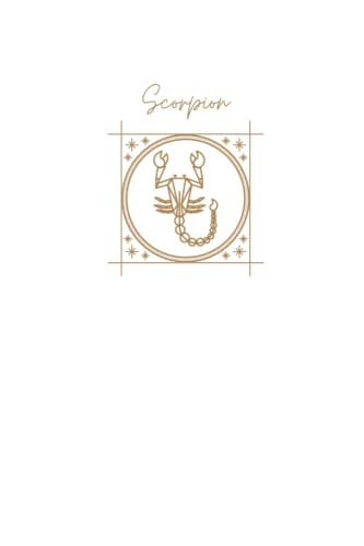 zodiac sign: scorpio notebook/journal white and gold