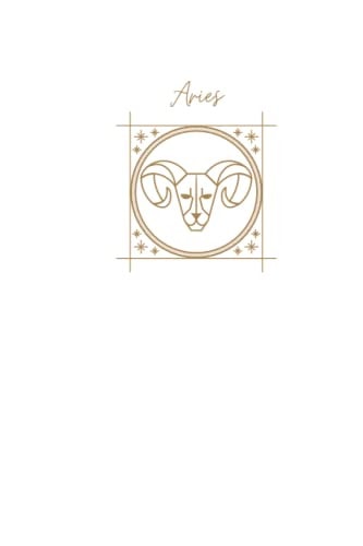 zodiac sign: aries notebook/journal white and gold (Italian Edition)