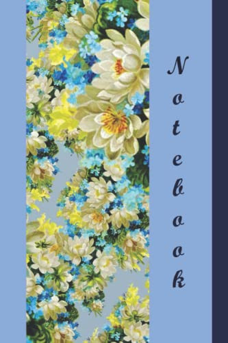 6 x 9 inch Lined Notebook for School Supplies Student: Floral Garden Cover