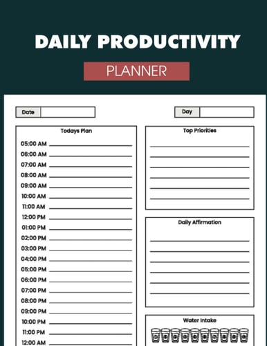 Daily Productivity Planner: Easily Organize Your Daily Task And Boost Productivity | Plan A day and Achieve Your Goal for adult