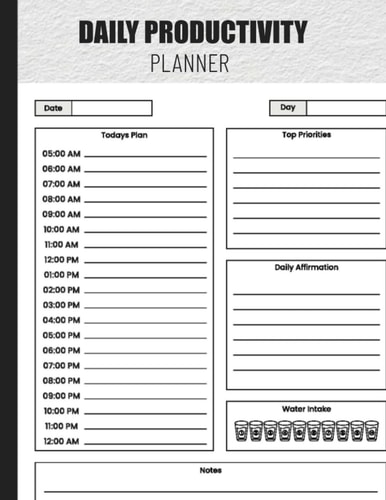 Daily Productivity Planner: Easily Organize Your Daily Task And Boost Productivity | Plan A day and Achieve Your Goal for bussiness