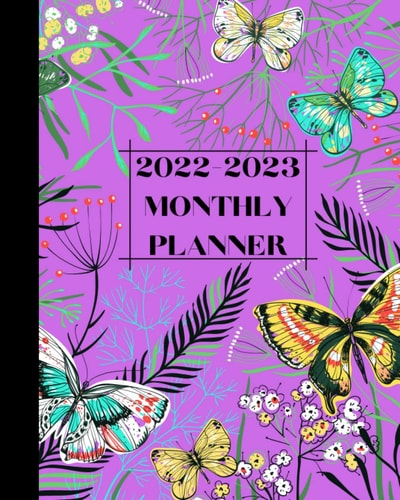2022-2023 Monthly Planner Purple: 2 Year Monthly Planner from Jan 2022 To Dec 2023 | Schedule Organizer With Goals and Notes